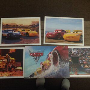 Disney  Cars 3 lithograph 2017 At prints 14x10 set of 4